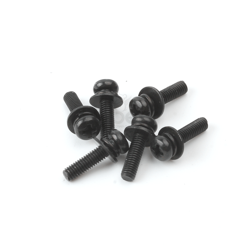 黑锌镍合金十字槽带平弹垫组合螺钉GB9074.4N