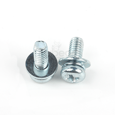 碳钢十字槽小盘头带平弹垫组合螺钉GB9074.8