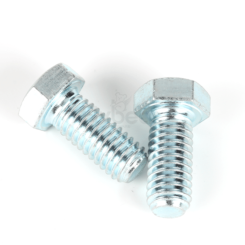 5级蓝白锌外六角全牙螺栓