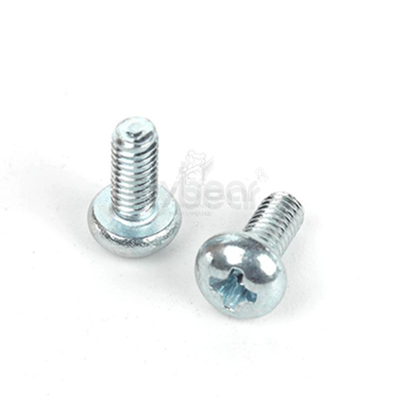 碳钢4.8级环保蓝白锌十字槽盘头螺钉GB818