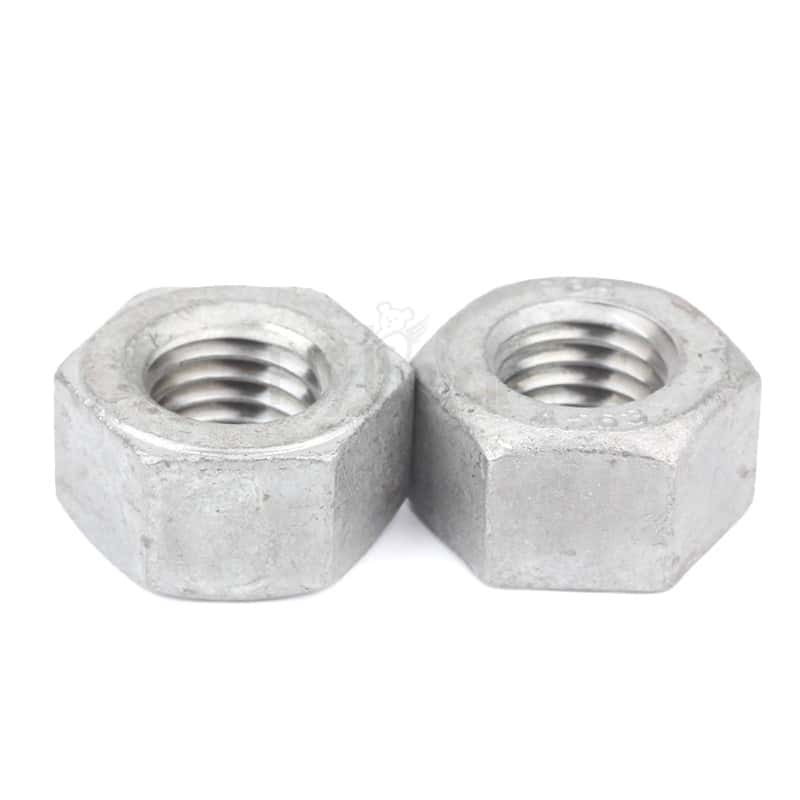 碳钢热浸镀锌A153ClassC美制六角重型螺母ASME18.2.2