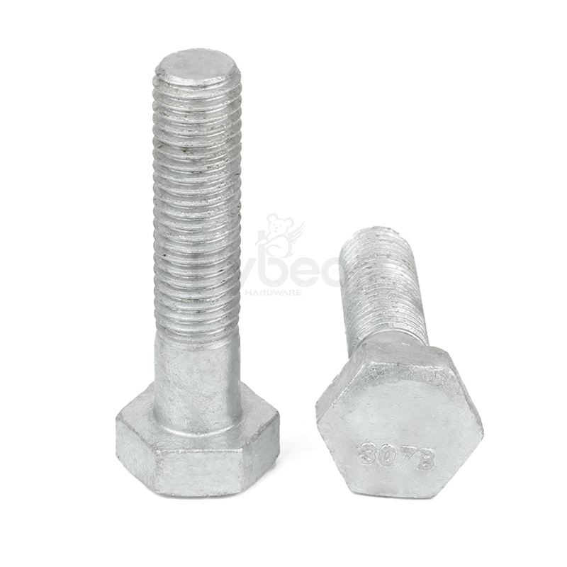 碳钢热浸镀锌大六角头半牙螺栓ANSIB18.2.1Table7半牙
